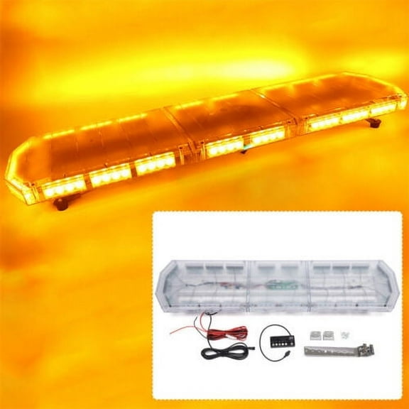 48" 88 LED Strobe Light Bar Amber Emergency Warn Beacon Tow Truck Response