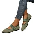 thumbnail image 5 of YLYL Women's Knit Ballet Flats Shoes Pointed Toe Casual Comfortable Office Work Dress Mary Jane Shoes, 5 of 9