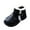 Black, variant on Otqutp Baby Winter Shoes Fashion Autumn and Winter Girls Boots Flat Bottom PU Leather Non-slip Short Plush Warm Solid Buckle Comfortable Boots(Black,15-18 Months)