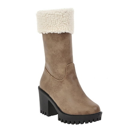

Womens Snow Boots Autumn Winter Round Toe Fashion Warm Furry Short Boots Large Size Boots Boots Summer Winter Cowboy Boots Shoes Cowgirl Western Trendy Hiking Work Boots for Rain Snow Weather A52