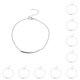 thumbnail image 1 of Qarigey Tobillera de mujer, adorno de tobillo de estilo Simple, tobilleras para chicas jóvenes, cadenas de pie elegantes, cadena de tobillos para Plata 10piezas Qarigey CBP200226, 1 of 5