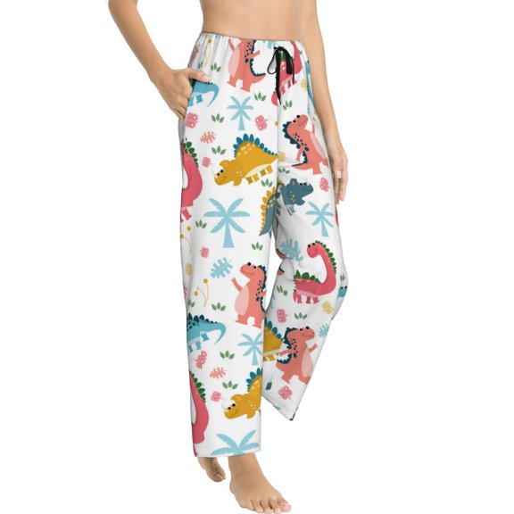 Pajama Pants Women - Dinosaur print K Soft Breathable Sleep & Lounge Pants for Women, Comfy Casual Pj Pants Bottoms with Pockets