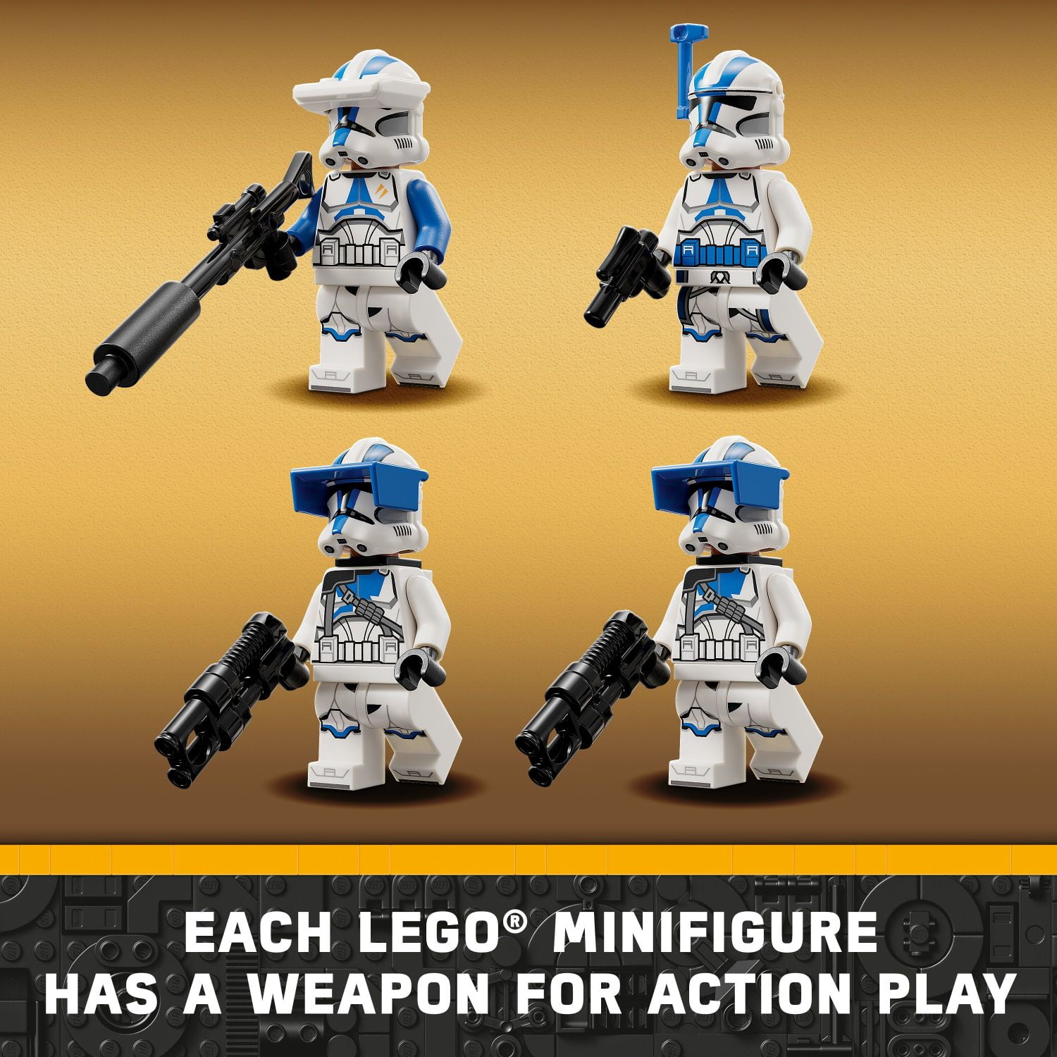 LEGO Star Wars 501st Battle Pack 75345 AV 7 Cannon 4 Minifigures Toy Set for Kids 6 Walmart