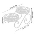 thumbnail image 2 of Vrorvz 2 Tier Metal Shelf Stand for Living Room Balcony Window Sill Coffee Table Use Decorative Openwork Plant Holder Sturdy Multi Functional Storage Organizer, 2 of 2