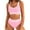 Pink, variant on Meichang Womens Swim Suits Cute Bathing Suits for Teen Girls Two Pieces Bikini Sets for Women Crop Top with High Waisted Buttom Swimwear
