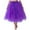 A-Deep Purple24, variant on Womens Tulle Ruffled Skirt Midi Tutu Skirt Tulle Satin Bow Vintage Ballet Skirt Prom Party Skirt