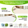 thumbnail image 5 of Super large washable waterproof mattress - 35.4in x 59 in 5-layer comfortable and soft super large incontinence mattress, strong water absorption and anti-slip mattress, large size, beige, 5 of 6