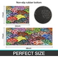 thumbnail image 4 of Funny Bath Mat 17"x27" Non Slip Quick Dry Super Water Absorbent Modern Oval Blue Bathroom Rug Rubber Backed Washable Thin Bathroom Rugs Fit Under Door, 4 of 6