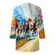 thumbnail image 3 of Mujeres 3/4 Manga Tops Cuello en V Raglan Suéter Casual Impreso Blusa Suave Poliéster Spandex Primavera Verano Camisas de Trabajo, 3 of 6