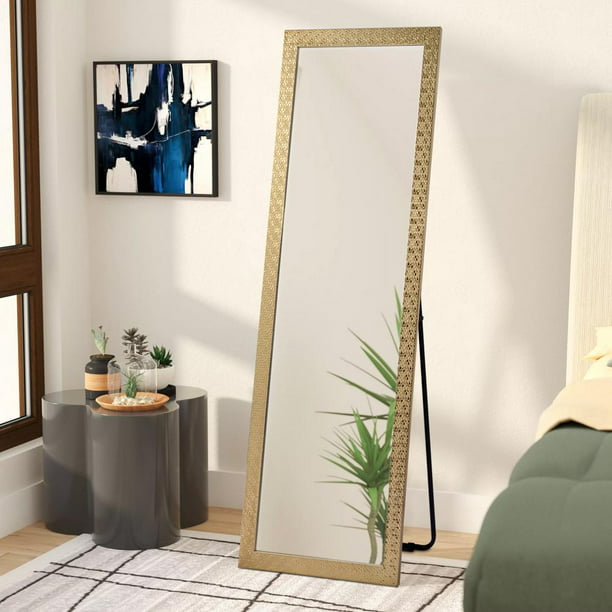 Full Length Mirror Dressing With, Large Leaning Floor Mirror Gold