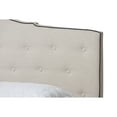 thumbnail image 4 of Baxton Studio Vivienne Modern and Contemporary Light Beige Fabric Upholstered King Size Bed, 4 of 7