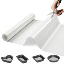 Silicone Baking Mat Roll, Boriyuan 12in x 8ft Reusable Silicone Mat for Baking, Counter Mat Pastry Mat Oven Liner for Kitchen Cookie Bread Baking Cooking (White)