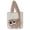 Beige, variant on New Fashionable Plush Handbag for Women Top Handle Clutch with Shoulder Strap Clasp Large Eyed Creative Furry Bag