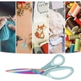 thumbnail image 5 of Office Scissors,sewing,titanium,professional Super Sharp,soft Comfortable Handle,multi-purpose,blue, 5 of 5