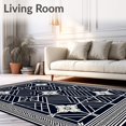 thumbnail image 2 of ODIKA 2'x3' Machine Washable Non-Slip Area Rug, Lattice Trellis with Quatrefoil Medallion Accents High Traffic Rug, Black, 701680, 2 of 7
