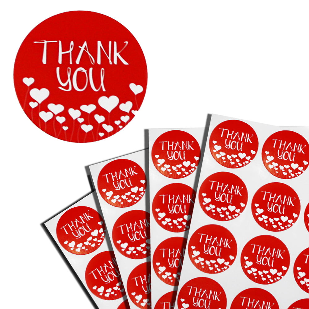 30 1.5" THANK YOU LEAVE REVIEW LOVE ORDER LABELS ROUND STICKERS ENVELOPE SEALS
