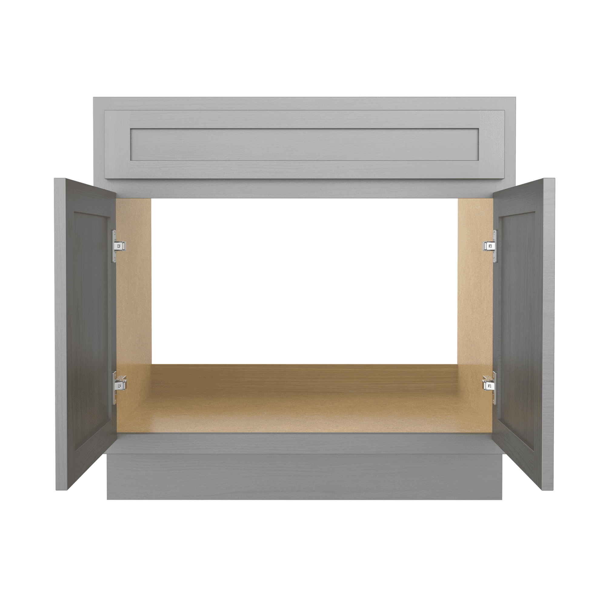 Vanity Art 30 Inch Double Shutter Door Bathroom Vanity Base Cabinet with Soft Closing Shaker Drawer, Strudy Floor Mount Storage Cabinet Organizer for Bedroom, Living Room, Kitchen, VA4030-S