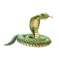 thumbnail image 4 of Serpiente de peluche de juguete, animal de peluche de serpiente de 94 pulgadas, suave, de alta simulación, serpiente extra larga verde, 4 of 9