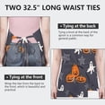 thumbnail image 6 of Halloween Pumpkins Ghosts and Spider Webs Apron-Garden Aprons for Women with Pockets-Cotton Linen Waterproof Kitchen Cooking Gardening Aprons Adjustable for Kitchen,Cooking,BBQ and Salon 32"x27", 6 of 7
