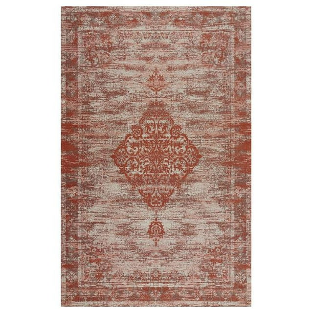 LR Home JEWEL81035RUS7899 7 8 x 9 ft. 9 in. Jewel Lively Victorian Indoor Area Rug, Rust