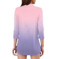 thumbnail image 3 of Workout Tops for Women, Wrinkle-Resistant Daily Wear Stretchy Blouse Christmas Party Tunic with Lapel Design Lightweight V-Neck Women Floral 2025 Summer Women's Breathable Purple Xxl, 3 of 4