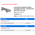 thumbnail image 2 of Convertible Top Hydraulic Cylinder - Compatible with 1994 - 1995 Mercedes-Benz E320 Convertible, 2 of 2
