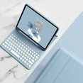 thumbnail image 2 of iPad Air 5th Generation Keyboard Case Cute Round Key iPad Air 4th Generation Color Keyboard Wireless Detachable BT Keyboard Cover with Pencil Holder for iPad Air 5 iPad Air 4 10.9 inch (Blue), 2 of 7