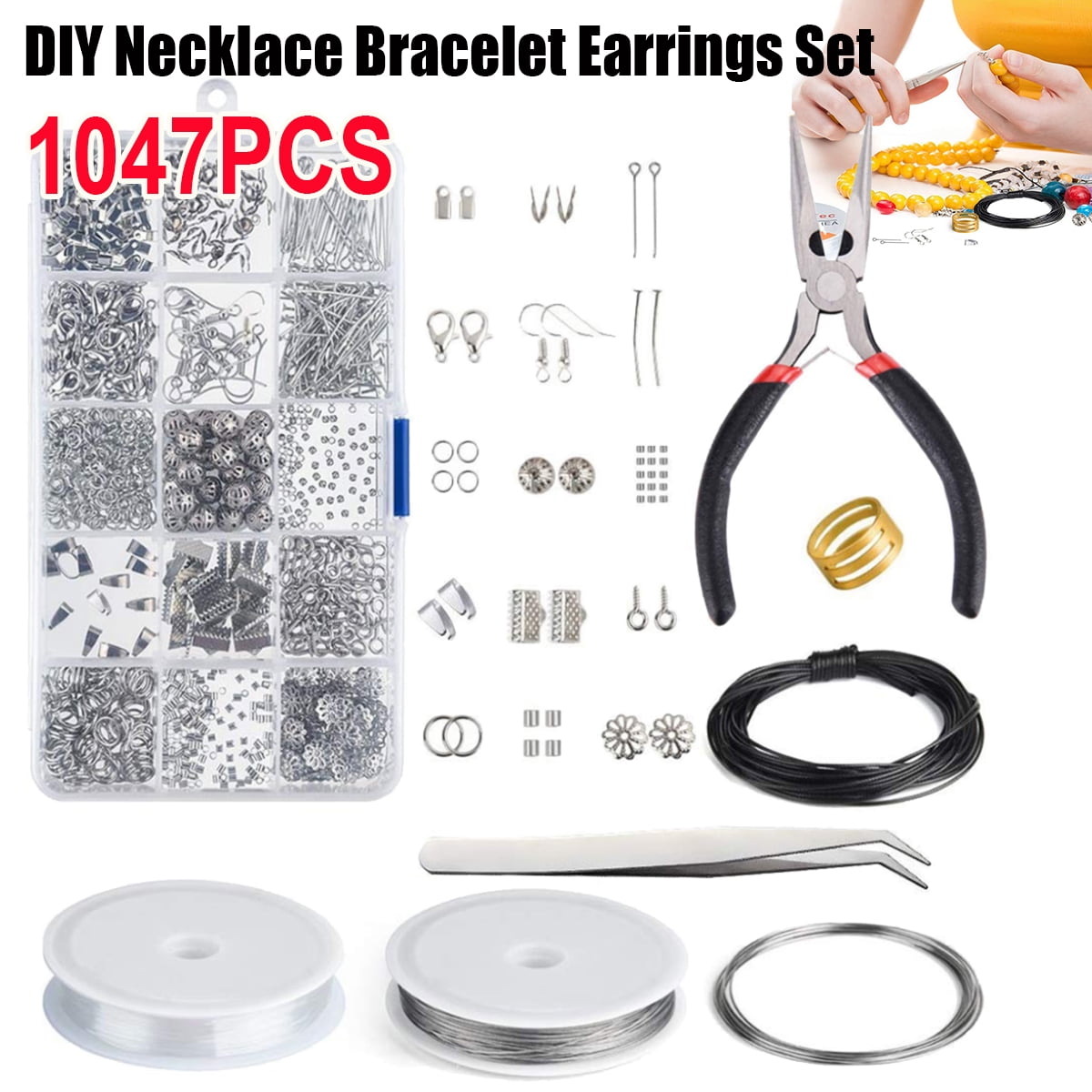 DIY Necklace Bracelet Earrings Set Jewelry Making Kit