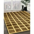 thumbnail image 2 of Ahgly Company Indoor Square Abstract Yellow Checkered Area Rugs, 4' Square, 2 of 6