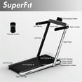 thumbnail image 3 of Pemberly Row Up To 7.5MPH 2.25HP Single Display Screen Treadmill in Silver, 3 of 8