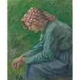 thumbnail image 3 of Camille Pissarro 15x18 Black Modern Framed Museum Art Print Titled - A Seated Peasant&nbsp;Woman (1885), 3 of 5