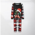 thumbnail image 2 of Ensemble de Pyjama 2 Pcs Confortable à Lettres/père Noël Imprimé Tenue d'Intérieur (Noir P Hommes), 2 of 8