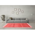 thumbnail image 3 of Ahgly Company Indoor Round Abstract Red Modern Area Rugs, 8' Round, 3 of 4