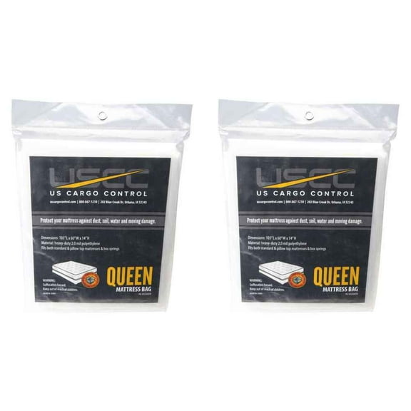 Queen Mattress Bag - 2 mil. (60"x14"x103") - 2 Pack
