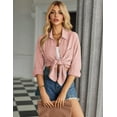 thumbnail image 6 of Zeagoo Button Down Tops for Women Business Casual Tops Blouses with Pockets Textured Collared Work Shirt, 6 of 7