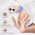 thumbnail image 3 of Feishell for iPhone 15 Case, [Raised Lip Screen Drop Protection] Marble Shockproof Protective Slim Glossy Stylish TPU Durable Phone Cover For iPhone 15, Galaxy White Marble, 3 of 5