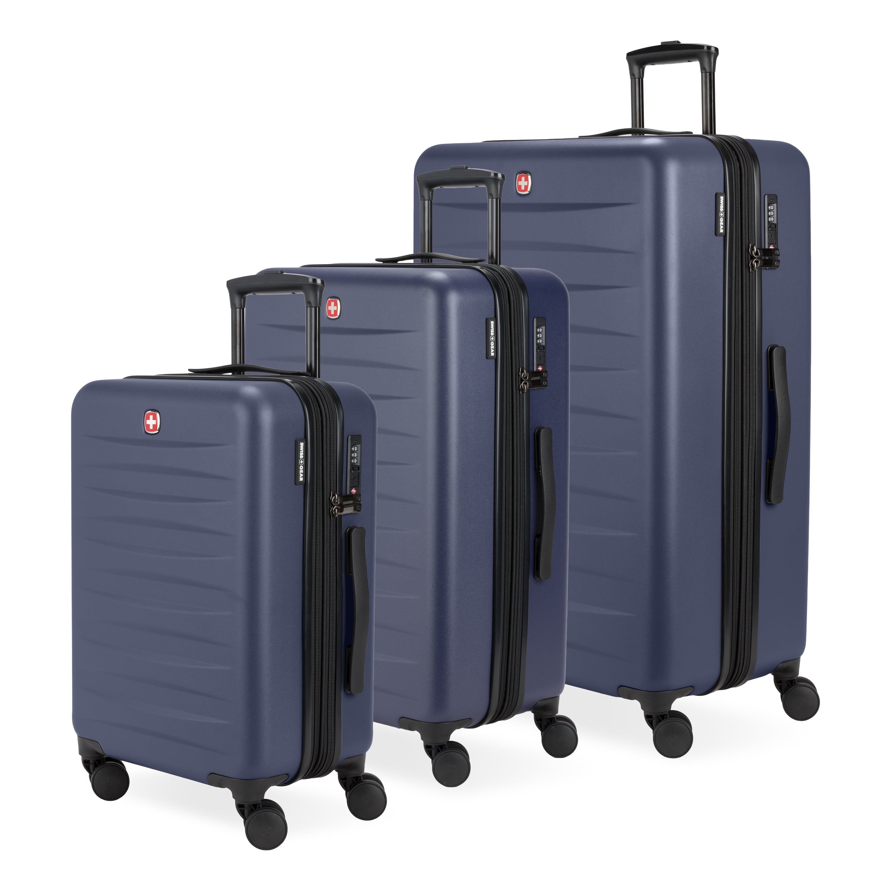 SWISSGEAR Stride Hardside 3-Piece Spinner Set, Navy Blue