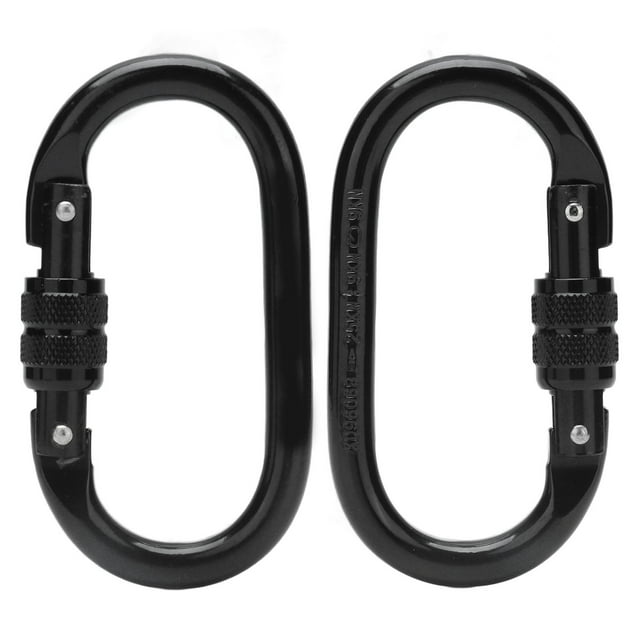 O Shape Screw Lock, Design Alloy Steel Climbing Carabiner High Strength Multifunctional For Outdoor Camping
