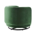 thumbnail image 3 of Modway Relish Upholstered Velvet Fabric Swivel Chair in Black/Emerald Green, 3 of 7