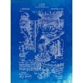 thumbnail image 2 of Borders, Cole 15x18 White Modern Wood Framed Museum Art Print Titled - PP32-Faded Blueprint Houdini Diving Suit Patent Poster, 2 of 4