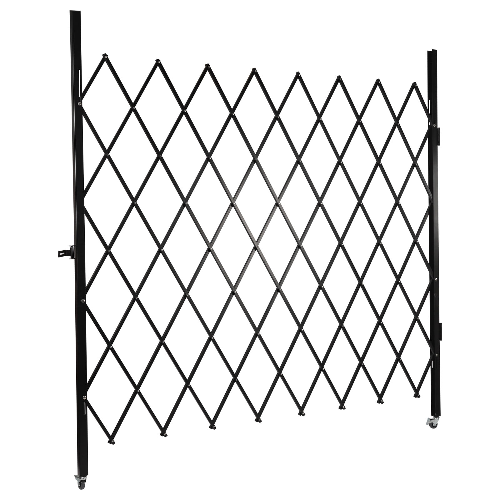 7.2ft x 6.5ft Folding Security Gate - Wall Mount Single Scissor Gate, Indoor Outdoor Safety Door for Home Office