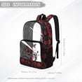 thumbnail image 6 of SEANATIVE See Through School Backpack for Kids Clear Transparent Bookbag Floral Printed Heavy Duty PVC Daypack Back to School Essential for Boys Girls Children, Butterfly Rose, 6 of 7