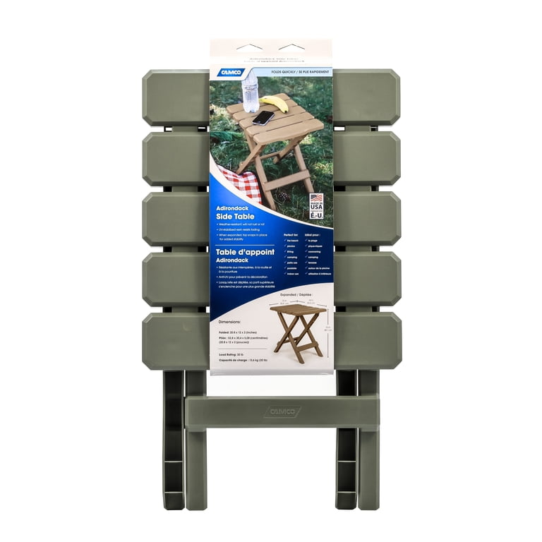 Camco Adirondack 12" Plastic Folding Camping Side Table photo 4