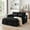 Black02, variant on 3 in 1 Sleeper ,55" Modern Velvet Convertible Pull Out Bed, Loveseat with 2 Toss Pillows and Adjustable Backrest for ,Black
