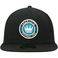 thumbnail image 2 of Men's New Era Black Charlotte FC Primary Logo 59FIFTY Fitted Hat, 2 of 4