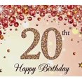 thumbnail image 4 of Sparkling Glittery 20 Number Happy Birthday Background Backdrop Banner Party Supplies Photography Props Birthday Decoration Celebrations Event Decorations, 4 of 8