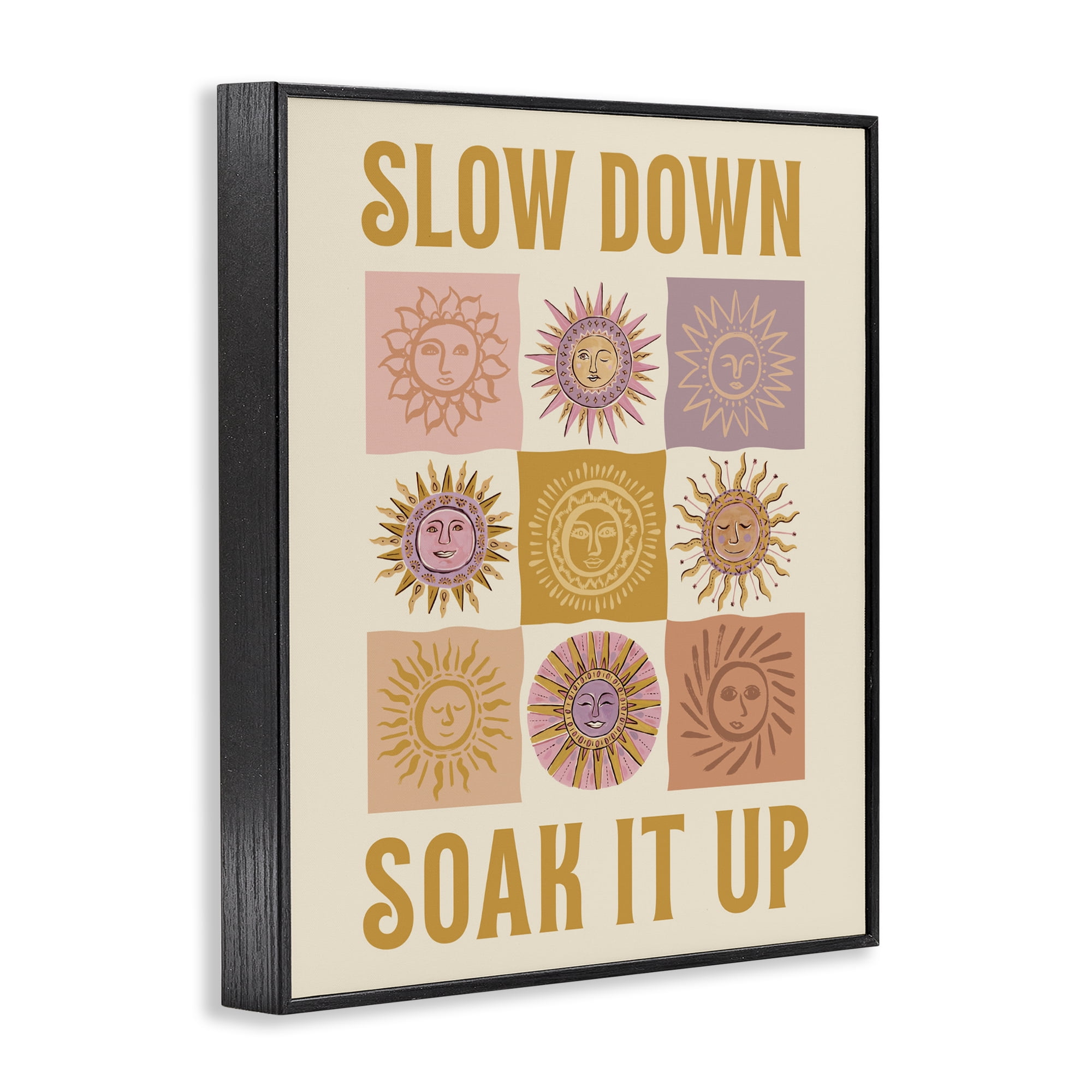 Stupell Industries Slow Down Soak It Up Black Framed Giclee Art, design by Two If By Sea Studios