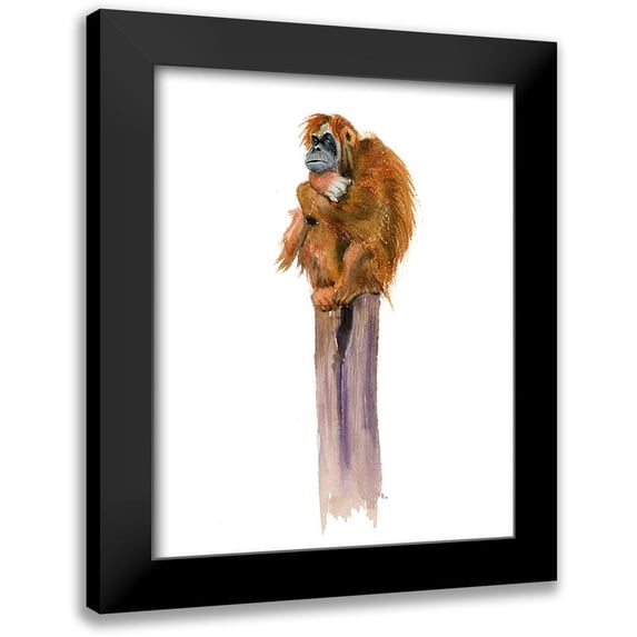 Shefranov, Olga 20x24 Black Modern Framed Museum Art Print Titled - Monkey