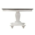 thumbnail image 2 of French Chic 7P 48" Round 30-36"H Dining Table Set China Cabinet White/Brown Wood, 2 of 9