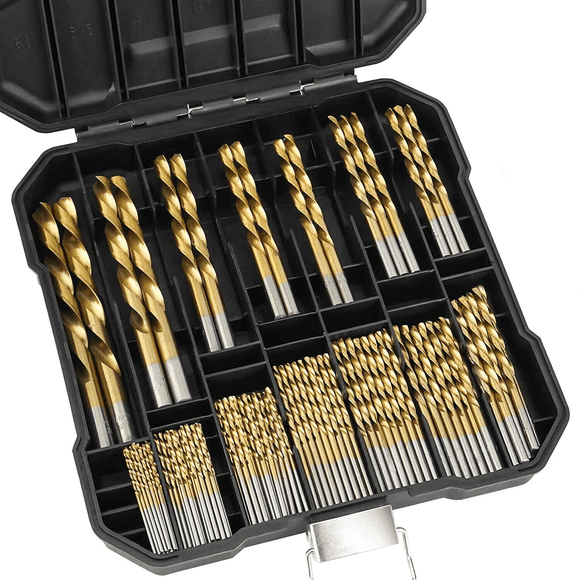 99PCS Set HSS Titanium Twist Drill Bits Metric Drilling Metal Tool with Boxed gb